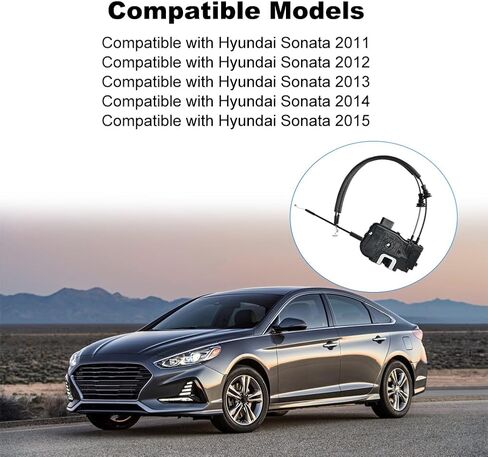 مشغل قفل الباب الجانبي للسائق الأمامي الأيسر مع مزلاج متوافق مع Hyundai Sonata 2011-2015، استبدال محرك تجميع مزلاج الباب لـ 81310-3S010 in Saudi Arabia