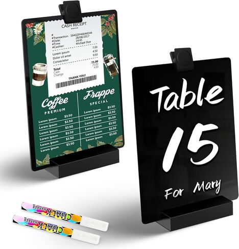 Desktop Dry Erase Board, 8 x 12 Inch Black Acrylic Dry Erase Board with Stand, Reusable Desk Notepad for Home Office - 1 Pack in Saudi Arabia