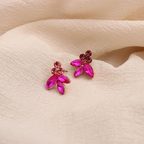 Bridal Wedding Crystal Leaf Choker Necklace Dangle Earring Bracelet Brides Bridesmaid Jewelry Set for Women in Kuwait