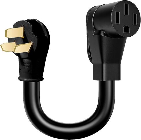 محول شاحن EV، NEMA 10-50P إلى 14-50R UL مدرج، قابس 50 أمبير إلى 3 شقوق أنثى، متوافق مع EV للشحن من المستوى 2 (12 بوصة) in Kuwait