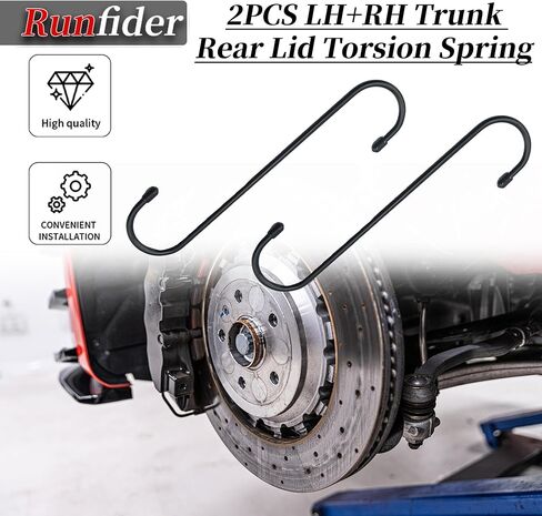 قطعتان من خطافات فرجار فرامل السيارة السوداء، شماعات فرجار فرامل السيارات مع أطراف مطاطية، أدوات سيارات عالمية متينة ومقاومة للصدأ للفرملة، وعمل التعليق، ومحمل المحور in Kuwait