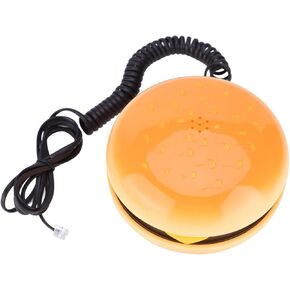 Wired Landline Hamburger Phone, Novelty Cheeseburger Telephone Cute Emulational Hamburger Telephone for Home Hotel Office Decoration Kids Gift