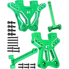 RC Shock Tower & Brace Upgrades Part for 1/18 LaTrax Teton,LaTrax Desert Prerunner,Aluminium Front Rear Shock Tower & Brace Hops Up,Replace #7637,Titanium