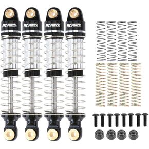 RCAWD TRX4M Lengthen 59mm & 3 Types of Hardness Springs Shock Absorbers Upgrades,for TRAXXAS Defender & for Bronco Front Rear RC Shocks Damper 1/18 Parts #9764#97054-1#97074-1 Black