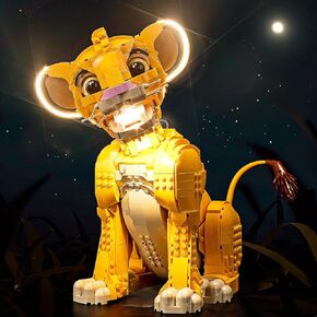 إضاءة LED متوافقة مع Lego Young Simba The Lion King 43247، مجموعة إضاءة متوافقة مع Lego 43247، تعطي الضوء للنموذج، غير متضمنة مجموعة النموذج (نموذج RC)