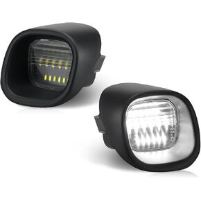 Bestview S10 LED License Plate Light Lamp Assembly with Socket Wire Harness Bulbs Housing Cover for Chevy S10 Blazer Gmc Jimmy Sonoma Oldsmobile Bravada 1998-2005 Pickup Truck 6000K White(Pack of 2)