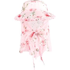 Wide Brim Sun UV Protection Sunhat with Mesh Veil Head Net Hat