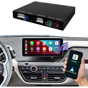 Road Top Wireless Carplay Wireless Android Auto for BMW i3 I01 2012-2017 Year with NBT System, Compatible with Carplay, Mirrorlink, Reverse Camera, Navigation