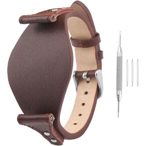 Men's Leather Strap Compatible for 18mm Fossil ES3615 ES3616 ES3625 ES3748 ES3768 ES3786 Ladies outdoor work waterproof watch band wrist strap buckle