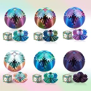 Easter Basket Stuffers,Gear Ball-3D Printed Gear Sphere,3D Printed Toy Spin Ball Cube Fidget Toy,The Steampunk Whirling Wonder Fidget Ball Toy,Stress Ball for Adult and Kids