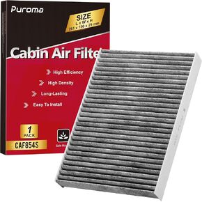 Puroma Cabin Air Filter with Activated Carbon, Replacement for CF11854, CAF1941P, Nissan: 27277-4BU0A and B7277-4BU0A, Compatible with Nissan Qashqai, Rogue, Rogue Sport