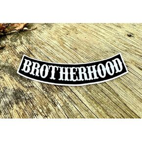 Brotherhood Rocker Patch Embroidered for Biker Punk Vest Jacket Clothing