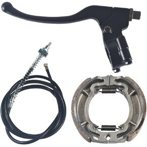 Left Brake Handle Clutch with Rear Drum Brake Cable Set Fit for Coleman CT200U CT200U-EX BT200X Baja Warrior Heat MB165 MB200 Massimo 196cc Motor Mini Bike Parts Black