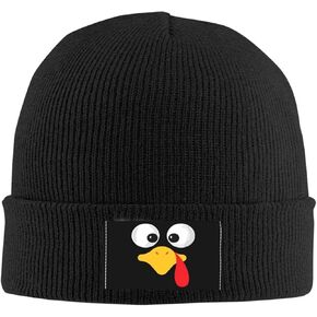 Thanksgiving Turkey Knit Cuffed Beanie Warm Winter Hats Skull Cap Fashion Ski Hat for Men and Women