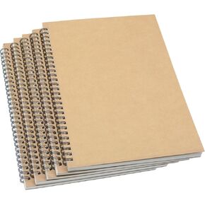 5 Pcs 16K Sketchbook, Spiral Sketch Pads, 30 Sheets (60 Pages) 120 GSM Thicken Paper, for Art Painting and Drawing (16K)