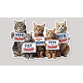 Cat for Trump Sticker Trump Harris Debate Pets for Trump Decal Presidential Debate Election 2024 Stickers for Car, Truck, Laptop, Windows Any Smooth Surface 5 Inches (1, Design 1)