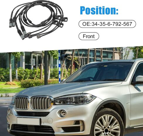 مؤشر مستشعر التآكل الإلكتروني لبطانة الفرامل الأمامية 34-35-6-792-567 لسيارة BMW X5 2011-2016 (مجموعة من 4) in Saudi Arabia
