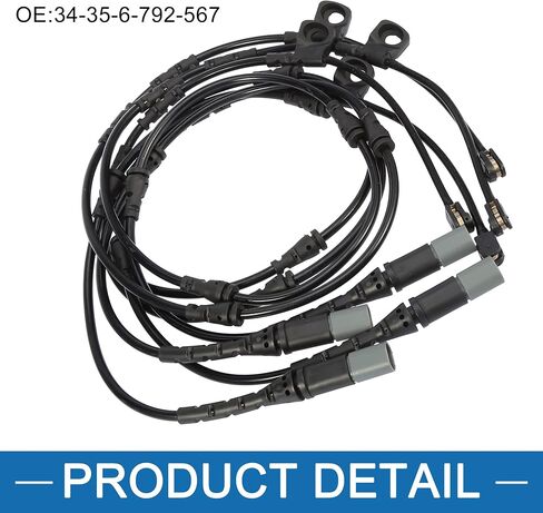 مؤشر مستشعر التآكل الإلكتروني لبطانة الفرامل الأمامية 34-35-6-792-567 لسيارة BMW X5 2011-2016 (مجموعة من 4) in Saudi Arabia