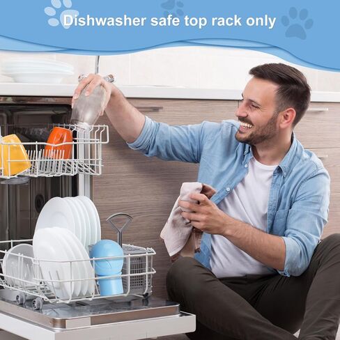 زجاجة مياه للكلاب، مادة آمنة للاستخدام في غسالة الأطباق، زجاجة مياه للكلاب مضادة للتسرب، موزع مياه للحيوانات الأليفة للأنشطة الخارجية والمشي لمسافات طويلة والتخييم (رمادي، بدون حاوية طعام) in Kuwait