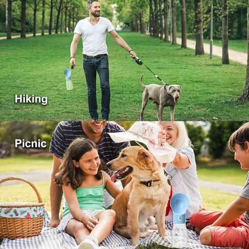 زجاجة مياه للكلاب، مادة آمنة للاستخدام في غسالة الأطباق، زجاجة مياه للكلاب مضادة للتسرب، موزع مياه للحيوانات الأليفة للأنشطة الخارجية والمشي لمسافات طويلة والتخييم (رمادي، بدون حاوية طعام) in Kuwait