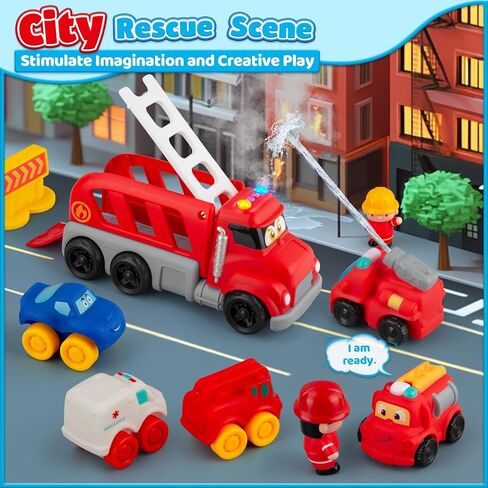 لعبة سيارات مطاطية ناعمة لصبي عمره عام واحد13 قطعة سيارات كرتونية ألعاب أطفال لعمر 12-18 شهرًا|ألعاب الأطفال الصغار بعمر 1-2|هدية عيد ميلاد أولى لصبي بعمر 1 2 3 سنوات in Kuwait