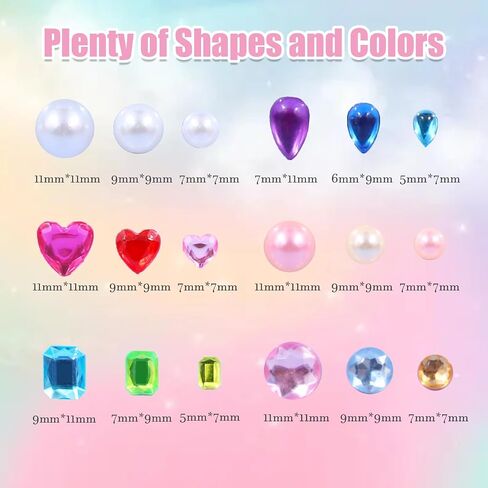 Gem Stickers for Kids Shiny Self Adhesive Stick On Rhinestones Sparkle Jewel Diamond Glitter 3D Gemstones Flower Bling Decorative Plastic Material for Craft Supplies(196Pcs, 7 Sheets) in Saudi Arabia