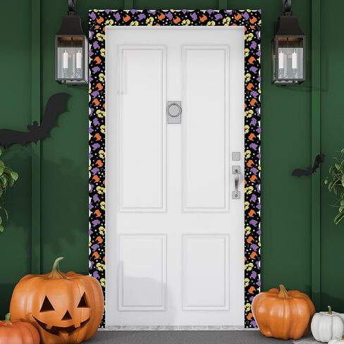 AnyDesign 32.8Ft Hocus Pocus لوحة الإعلانات الحدودية للهالوين الساحرة صدفي يموت قطع حافة لفة للمدرسة السبورة الفصول الدراسية in Saudi Arabia