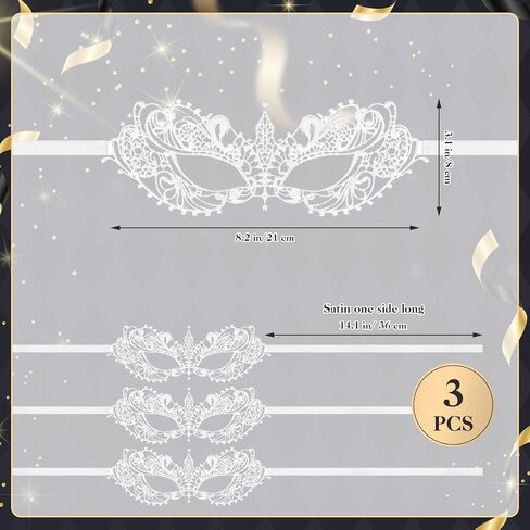 قناع تنكري للنساء من 3 قطع، اقنعة تنكرية 3 الوان للنساء للحفلات التنكرية ولعب الادوار والعروض المسرحية وعروض الأزياء ومسابقات الجمال والعروض المسرحية والرقصات ذات الطابع الخاص in Kuwait