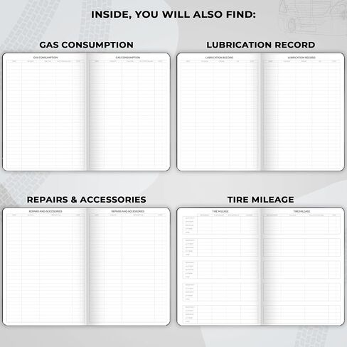 Skyline Auto Mileage Log Book – Vehicle Logbook with Expense Tracker – Driving Logger Book for Tracking Car Mileage, Expenses, Gas Consumption & Lubrication – Hardcover, A5 Size, 5.8x8.3″ (Black) in Kuwait