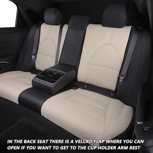 أغطية مقاعد جلدية مخصصة من HKZ لسيارة Toyota Camry 2018 2019 2020 2021 2022 2024 LE, SE, SE Nightshade (غير هجين) - مجموعة كاملة من 5 مقاعد، أسود in Kuwait