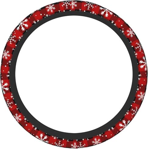 Christmas Holiday Steering Wheel Cover Universal 15 Inch Car Accessories Protector for Women Men in Saudi Arabia