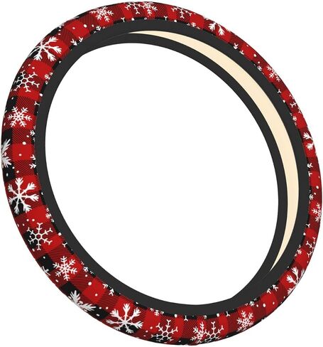 Christmas Holiday Steering Wheel Cover Universal 15 Inch Car Accessories Protector for Women Men in Saudi Arabia