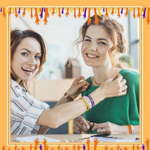 100 Pcs Stop Violence Against Women Silicone Bracelet Bulk Gift Purple Orange Ribbon Bracelet International Day The Elimination of Violence Against Women Domestic Violence Awareness Favor in Saudi Arabia