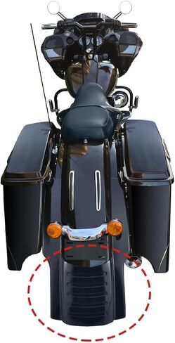 حشو تمديد واقي الطين الخلفي للدراجة النارية مقاس 9 بوصات، نسخة مطورة من واقي الطين الخلفي للدراجة النارية Harley Touring Electra Road Street Glide Road King 1996-2008 in Kuwait