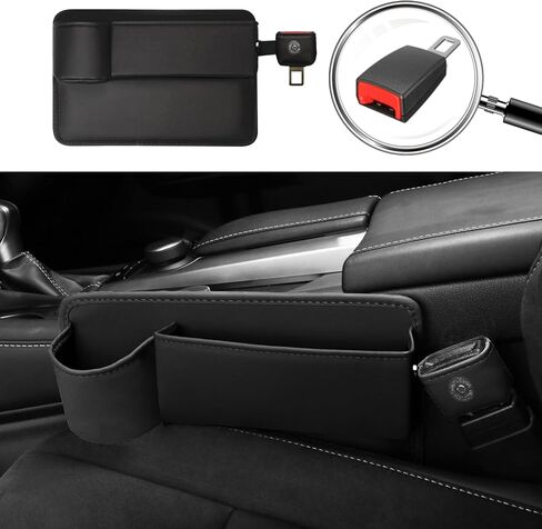 JDDRY Car Seat Gap Filler,Car Seat Gap Storage Organizer,Car Side Seat Gap Filler with Cup Holder,Seat Gap Organizer for Phones/Glasses/Keys(Driver Side with Clip-Black,1PC) in Saudi Arabia