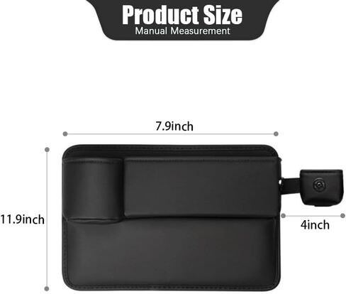 JDDRY Car Seat Gap Filler,Car Seat Gap Storage Organizer,Car Side Seat Gap Filler with Cup Holder,Seat Gap Organizer for Phones/Glasses/Keys(Driver Side with Clip-Black,1PC) in Saudi Arabia