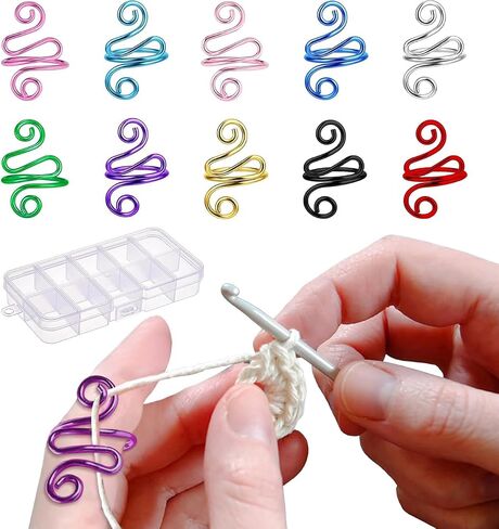 10 PCS Hand Crochet Tension Rings, Crochet Finger Guard, Yarn Tension Control Rings for Lefties and Righties, Adjustable Companion Rings, Gifts for Hand Crocheters Knitters, Moms in Saudi Arabia