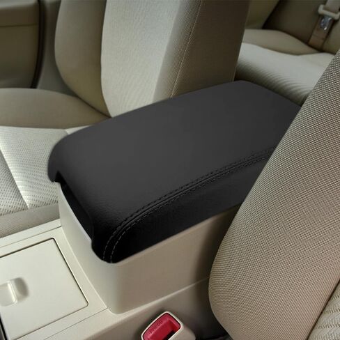 غطاء مسند ذراع وحدة التحكم DEYTOP لسيارة Toyota Camry 2012-2017 غطاء وحدة التحكم المركزية للسيارة لعام 2012 2013 2014-2017 Camry وسادة مسند ذراع جلدية مضادة للخدش (أسود) in Kuwait