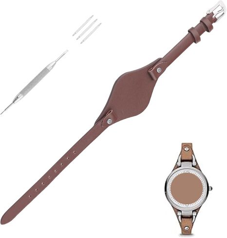 8 mm Leather Watch Band replacement for Fossil ES2829 ES2830 ES3060 ES3076 ES3077 Strap Wirstband accessories for Men and Women in Saudi Arabia
