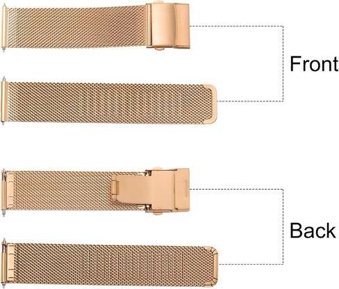 HARFINGTON Stainless Steel Mesh Watch Band Quick Release Metal Watch Strap Adjustable Fold Clasp Replacement Bands for Men Women in Saudi Arabia