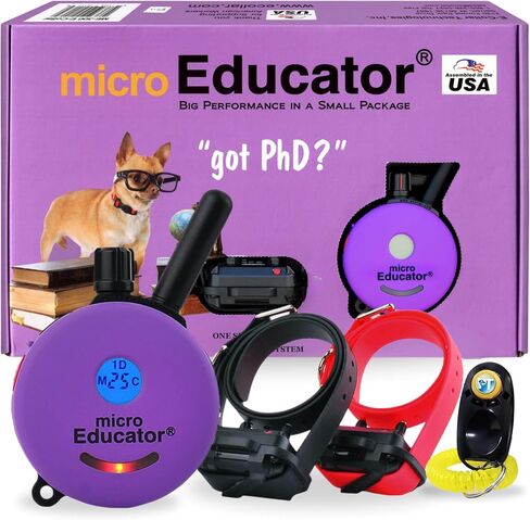 Micro Educator ME-300-1/3 Mile Ecollar Dog Training Collar with Remote for Small, Medium, and Large Dogs - Static, Vibration & Tone Electric Training Collar for Dogs by E-Collar Technologies in Kuwait
