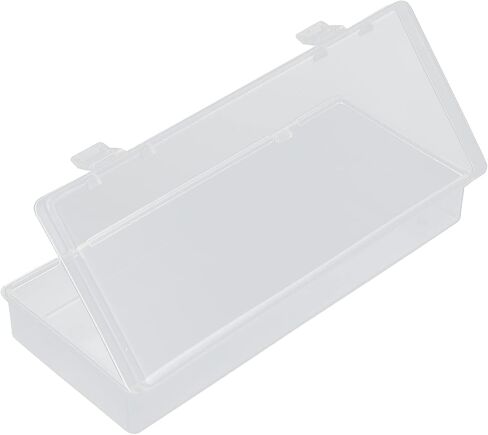 صندوق حاويات تخزين صغير من البلاستيك مكون من 12 قطعة من زيكي، علبة مستطيلة شفافة بأغطية مفصلية، صناديق Hi-Q للأدوات والإكسسوارات واللوازم الحرفية وشارات الأظافر والمجوهرات - 6.1 × 2.36 1.18 بوصة in Kuwait