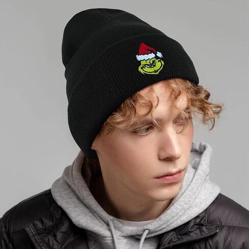 Beanie Hat for Adult Men Women Embroidery Winter Beanie Knitted Skull Cap in Saudi Arabia