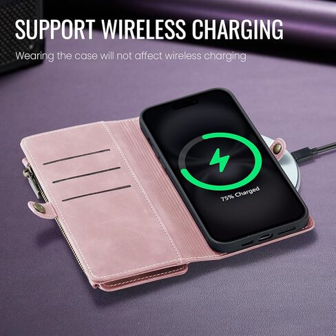 حافظة Defencase لهاتف Galaxy S23 FE 5G، 【RFID Blocking】 حافظة لهاتف Samsung Galaxy S23 FE 5G محفظة للنساء والرجال مع حامل بطاقات، سحاب مغناطيسي من جلد البولي يوريثان لهاتف Samsung S23 FE 5G، أرجواني in Kuwait