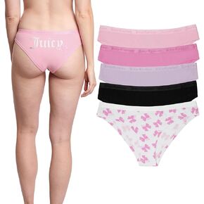Juicy Couture Women's 5 Pack Cotton Underwear Set