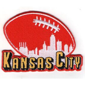 Smc Store Kansas City Logo Patch Embroidery American Football Fan Favorite Team Iron On Sew On Embroidered Patch