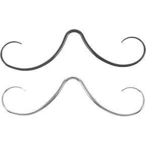 PACKOVE Septum Mustache Nose Rings 2pcs Stainless Steel Nose Jewelry Septum Piercing Hanger Cartilage Earring Hoop for Women Men