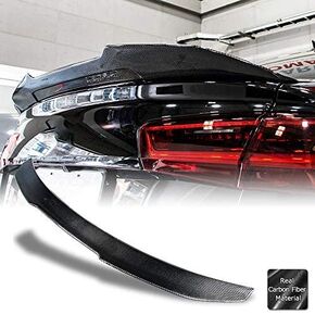 AeroBon Real Carbon Fiber Trunk Spoiler متوافق مع 2012-2018 Audi A6 S6 (C7) سيدان (H Style)