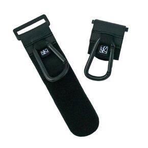 J.L. Childress Clip 'N Carry, Universal Fit Non-Slip Stroller Hooks, 2 Pack, Attach to Diaper Bag, Shopping Bag, Purse, Stroller, Non-Slip Adjustable Strap, Durable Clips, Black