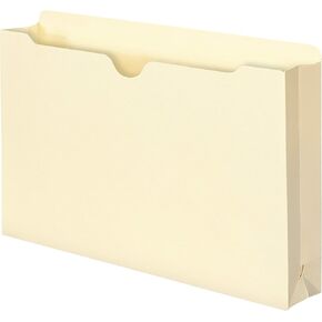 Smead 100% Recycled File Jacket, Reinforced Straight-Cut Tab, 2" Expansion, Letter Size, Manila, 50 per Box (75605)